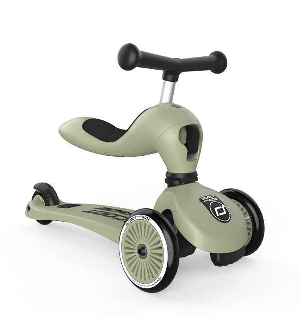 Scoot & Ride 2-in-1 Roller / Laufrad / Scooter - Olive