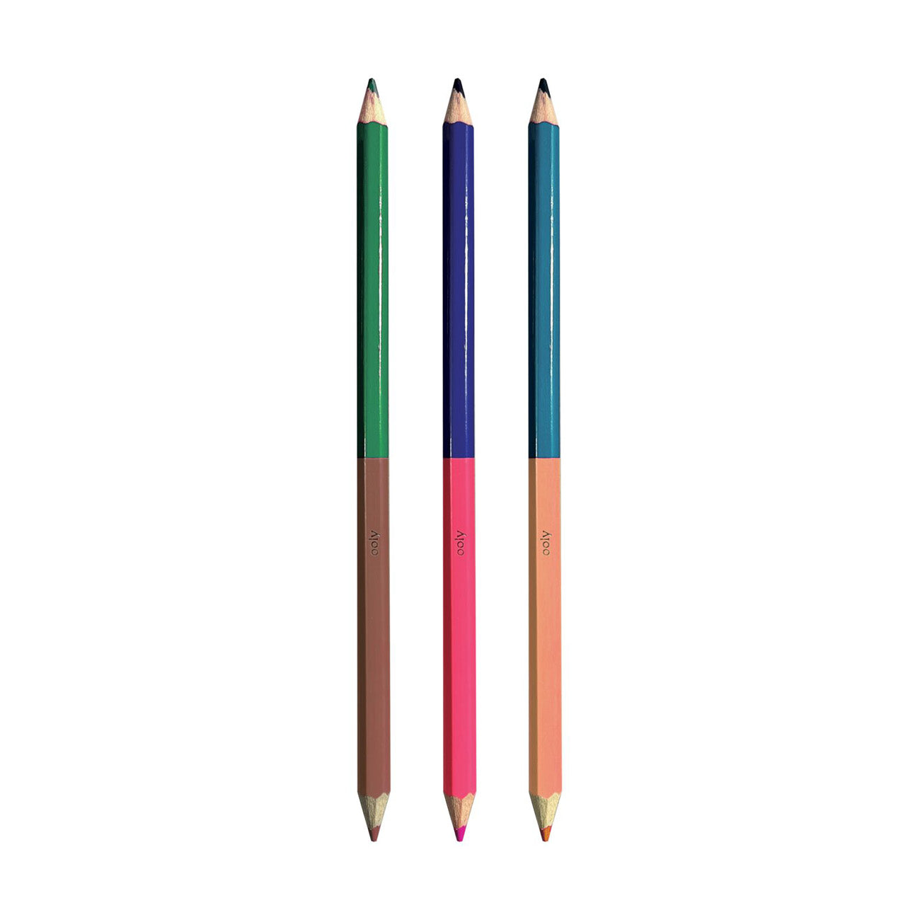 Ooly 2 einzigartige doppelseitige Buntstifte (Set mit 12/24 Farben) REVAMP