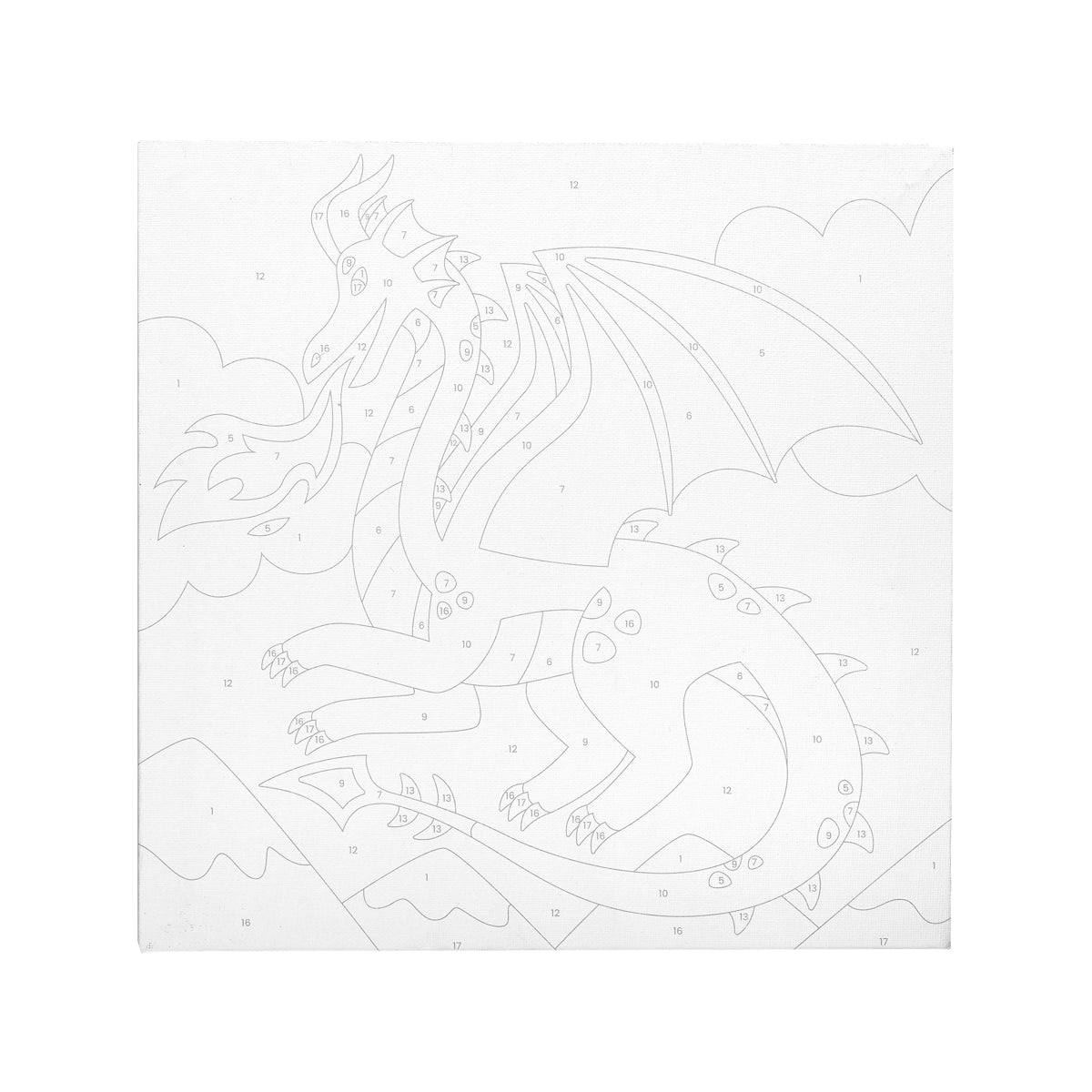 Ooly Colorific Canvas Malen nach Zahlen Kit - Fantastic Dragon