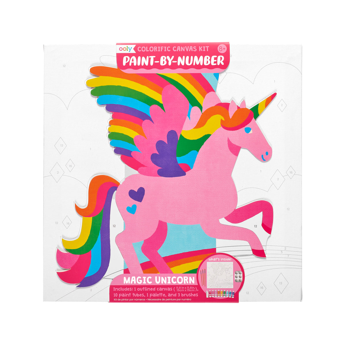 Ooly Colorific Canvas Malen nach Zahlen Kit - Magical Unicorn