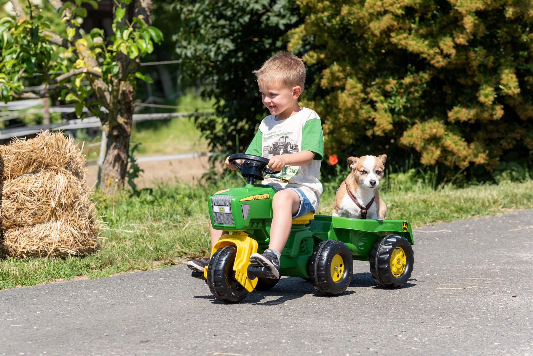 rolly toys rollyTrac John Deere mit Anhänger