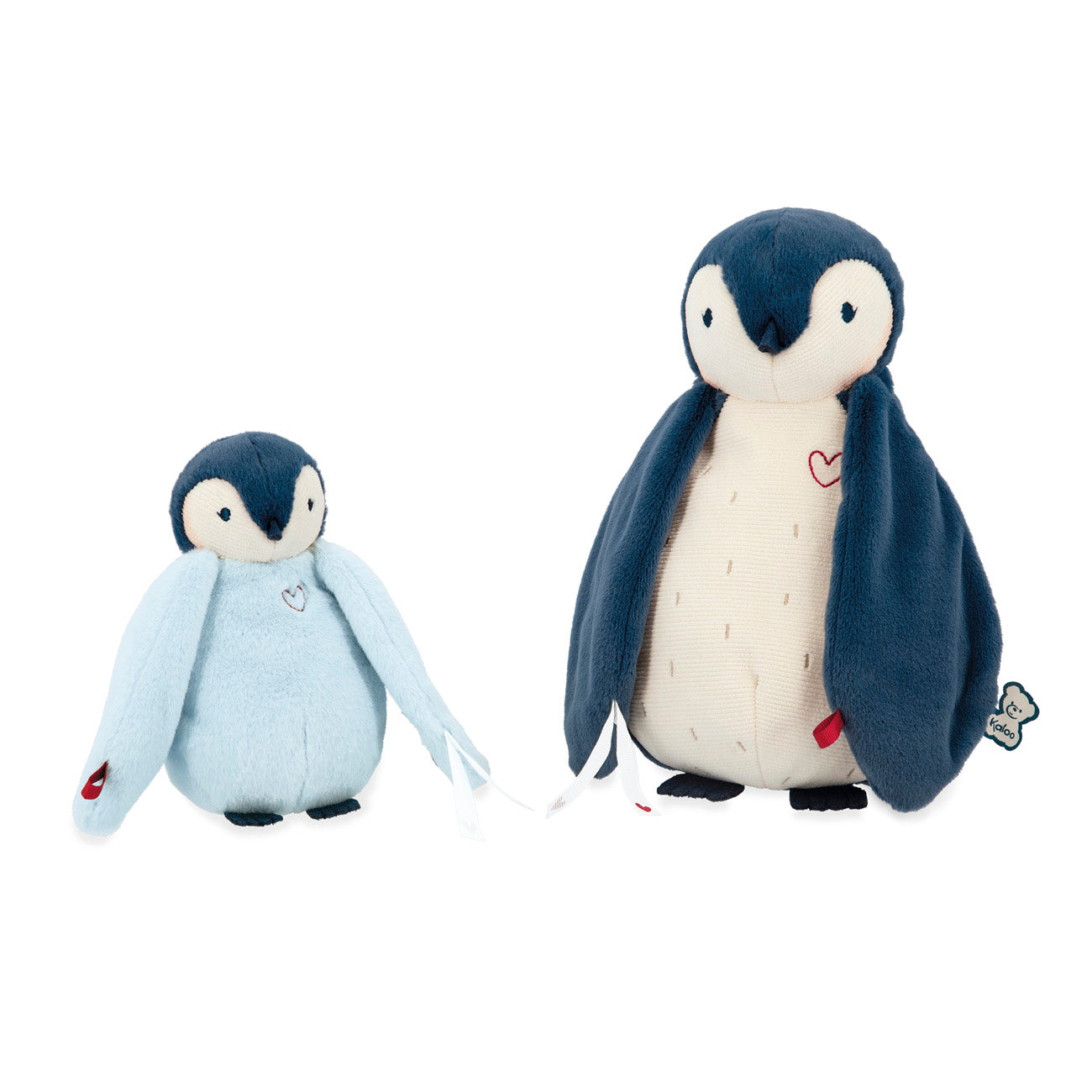 Kaloo Pinguin Blauw met recorder en witte ruis