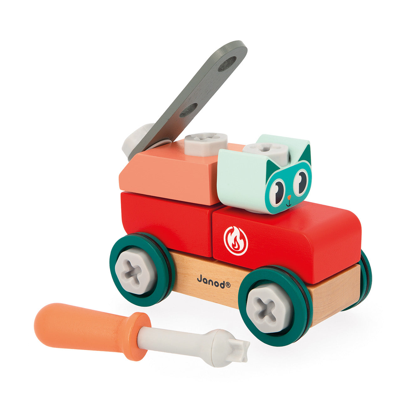 Janod Janod Brico'Kids - Wagen mit Katze