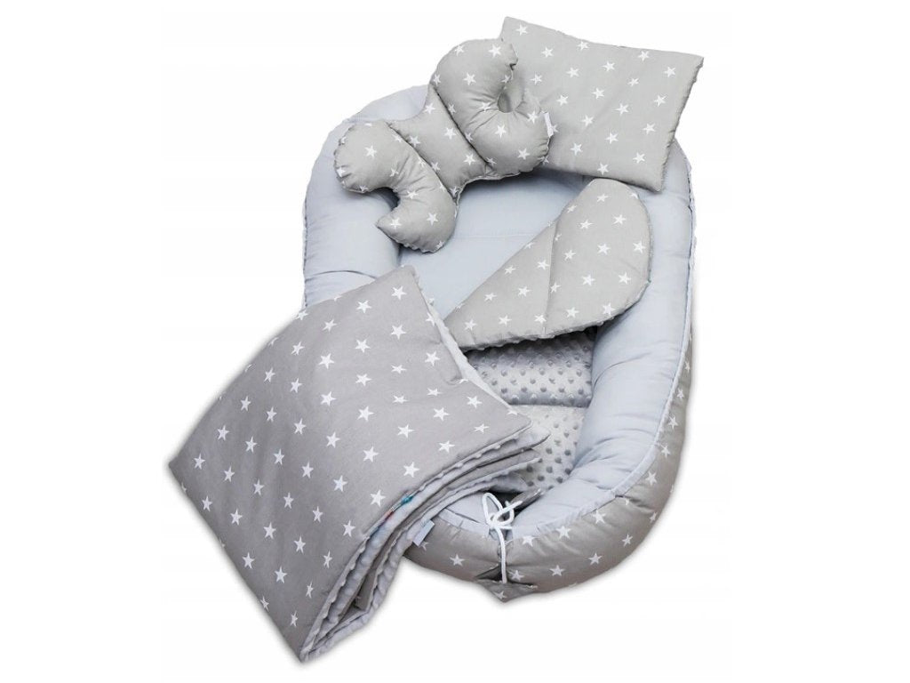 ELIS DESIGN EliNeli 7-teiliges Krippenset - Grey with Stars