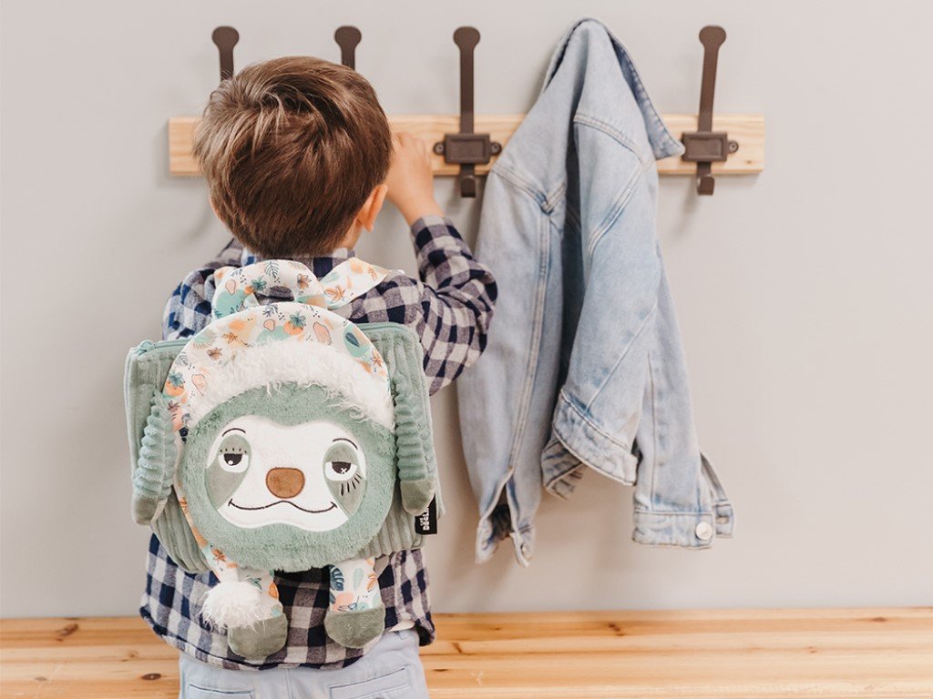 ELIS DESIGN Les Déglingos Kinderrucksack aus weichem Kord - Assortierte Tierdesigns