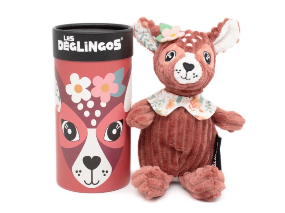 ELIS DESIGN Les Déglingos Kleines Plüschtier in Geschenkbox - Assortierte Tierdesigns