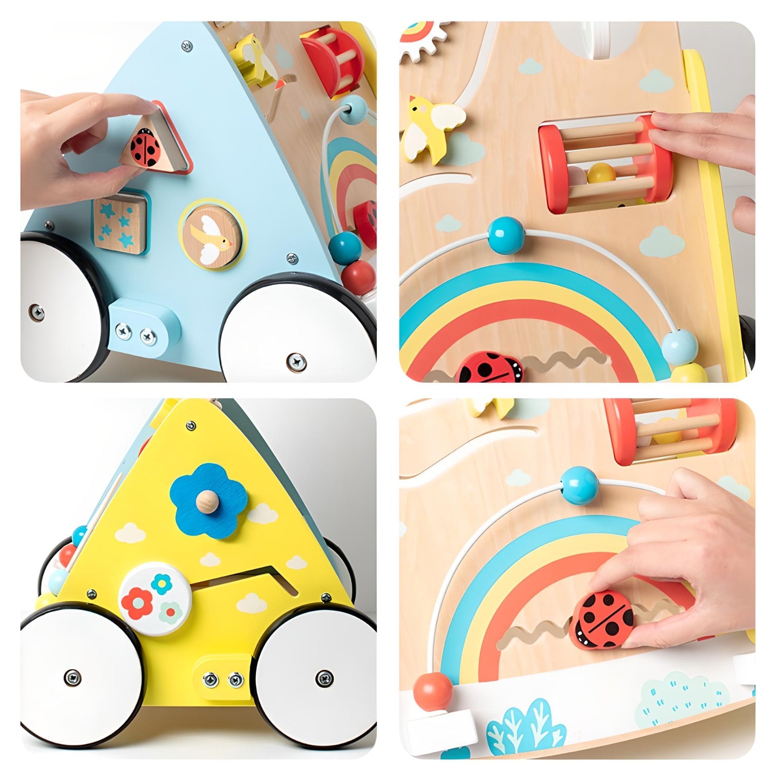 Buy Das Holz-Toddler-Auto mit pädagogischer Spielzeugplatte - Ein  vielseitiges Spielzeug für Kleinkinder! Online