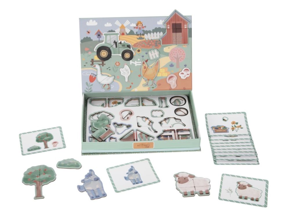 ELIS DESIGN EliNeli Magnetisches Puzzle für Kinder - Farm