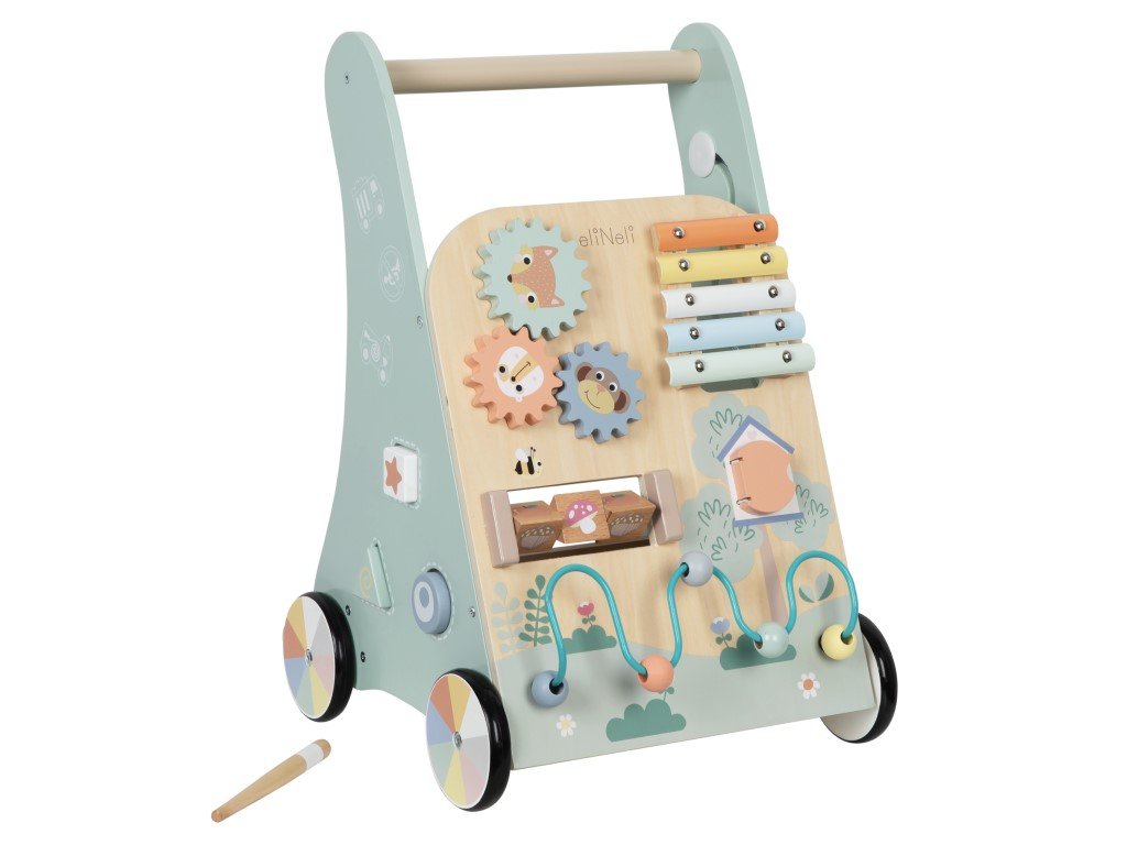 ELIS DESIGN EliNeli Multifunktionale Lauflernwagen aus Holz - Pastel