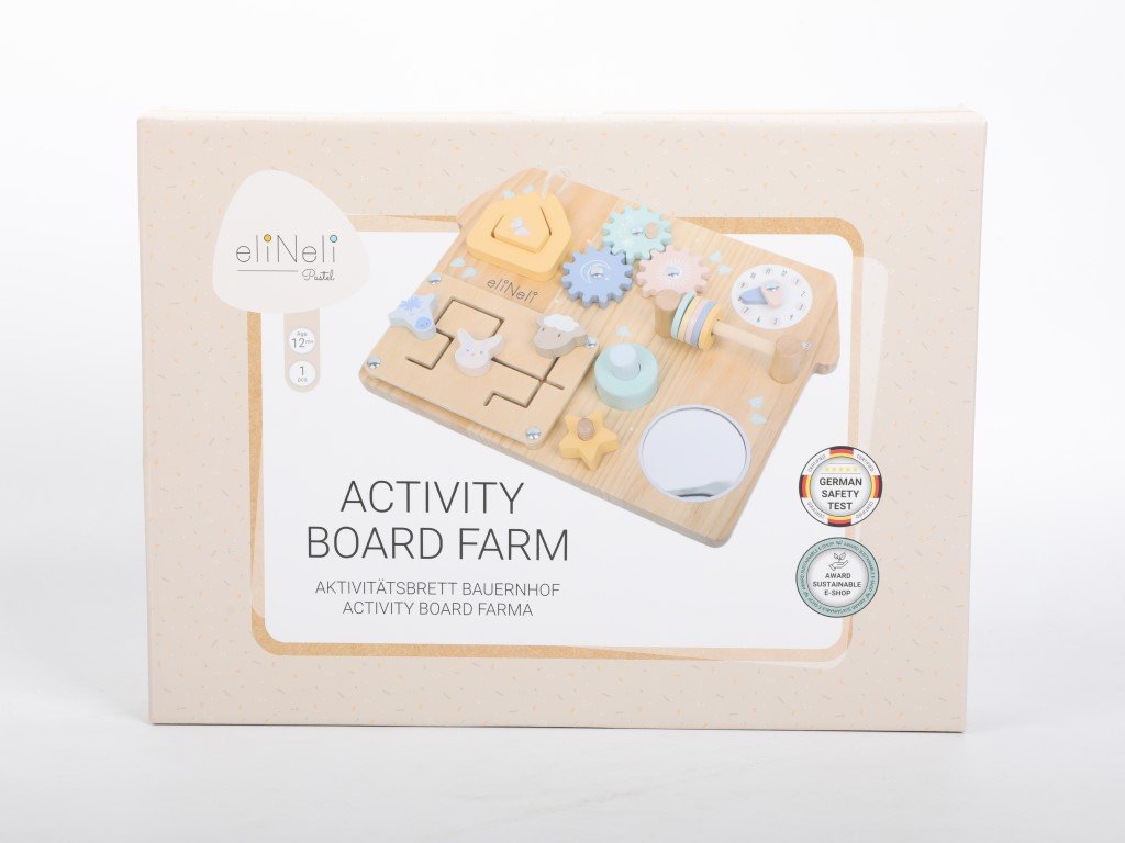 ELIS DESIGN EliNeli Activity Board - Bauernhof mit Uhren