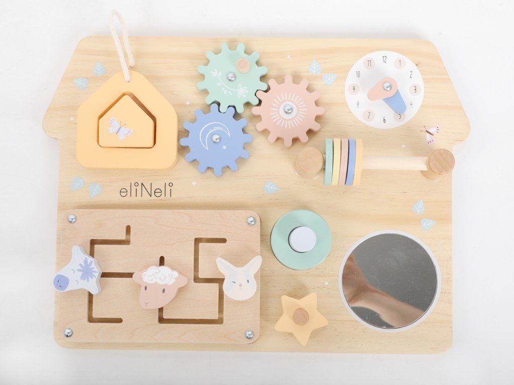 ELIS DESIGN EliNeli Activity Board - Bauernhof mit Uhren