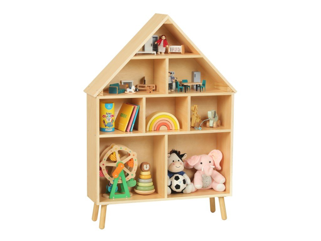 ELIS DESIGN EliNeli Bücherregal aus Holz für Kinder - Puppenhaus