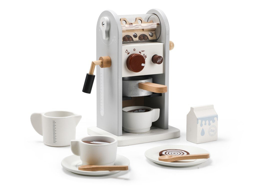 ELIS DESIGN EliNeli Hölzerne Kaffeemaschine für Kinder - Gray