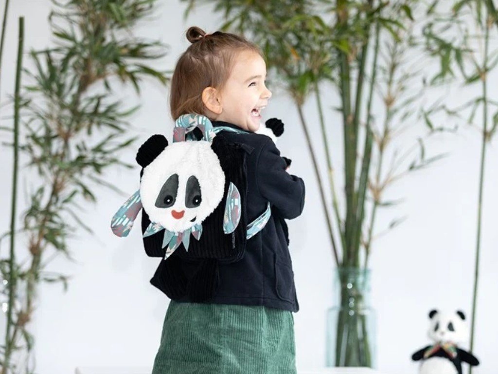 ELIS DESIGN Les Déglingos Kinderrucksack aus weichem Kord - Assortierte Tierdesigns