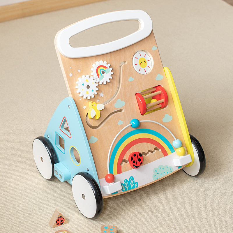 Petit Seal Das Holz-Toddler-Auto mit pädagogischer Spielzeugplatte - Ein vielseitiges Spielzeug für Kleinkinder!