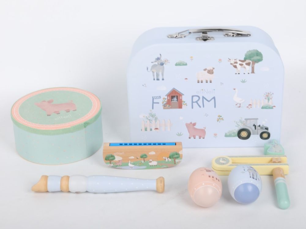 ELIS DESIGN EliNeli Musikalisches Set für Kinder - Farm