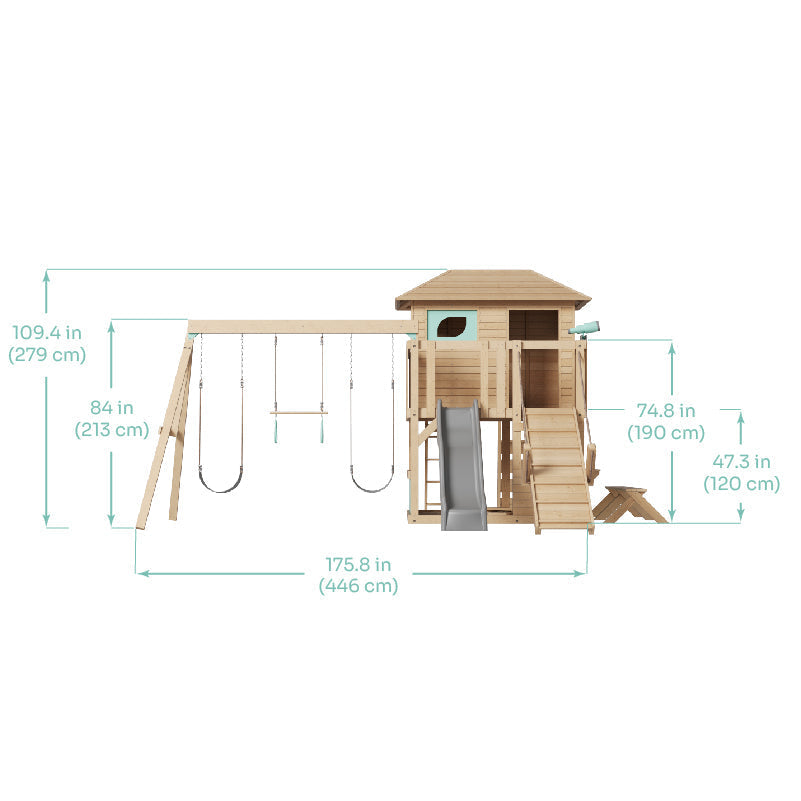Petit Seal Jungle Hut Hideaway Spielturm Naturfarbe: Unvergessliches Spielparadies im eigenen Garten