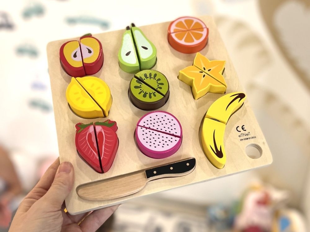 Elis Design Holz Obst zum Schneiden | das Küchenspielzeug für Kinder