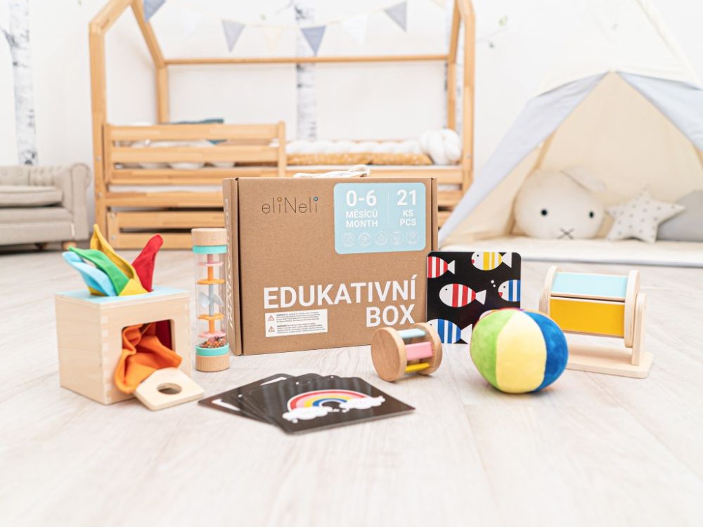 ELIS DESIGN Lernbox 1 | Lernspielzeug Set für Neugeborene Babys | 0-6M
