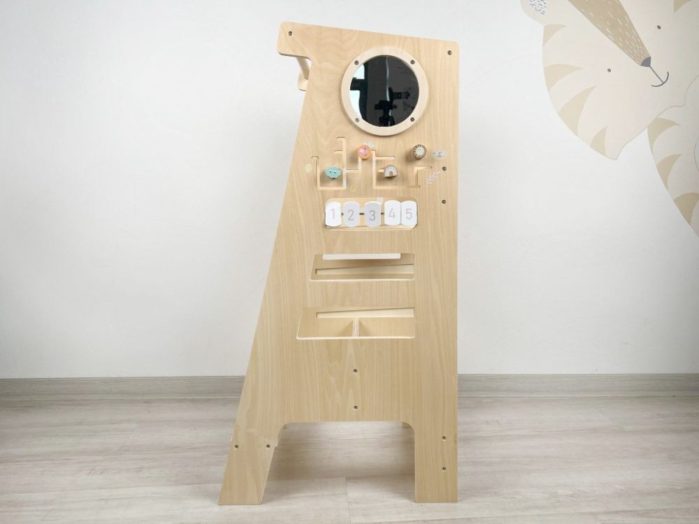 Elis Design Wachsender Lernturm 5in1 Play - Tiere 90 cm | der Multifunktionaler Montessori Turm