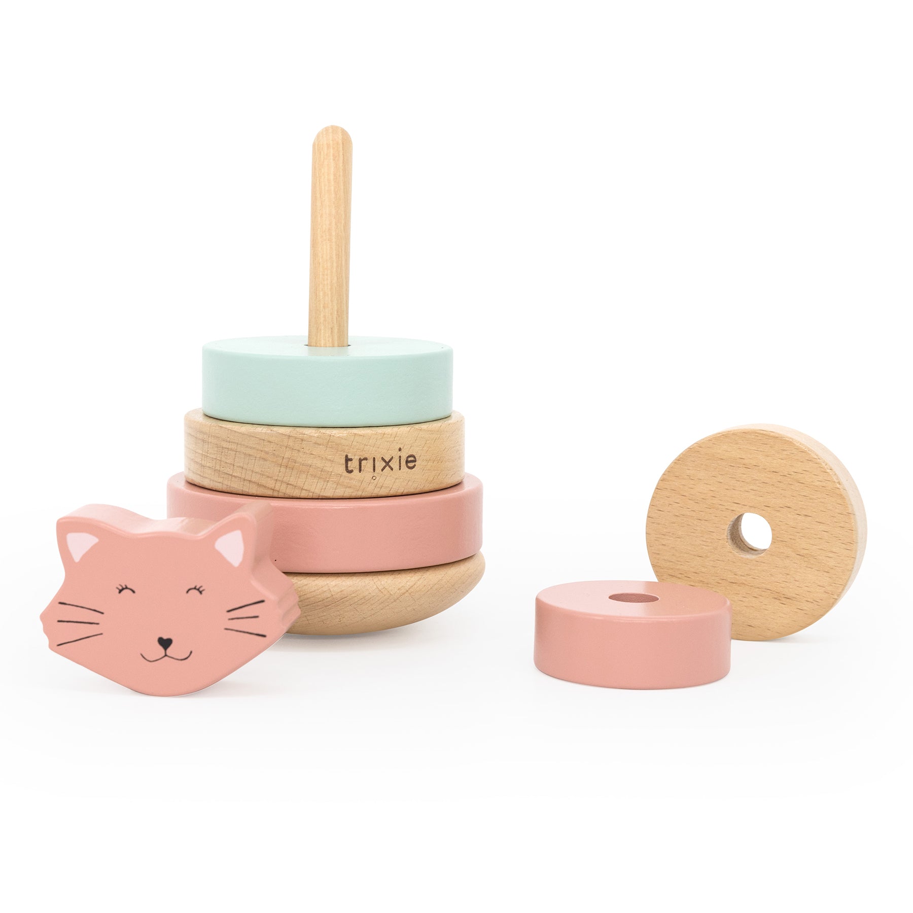 Trixie Trixie Stapelspielzeug aus Holz - Assortierte Tierdesigns