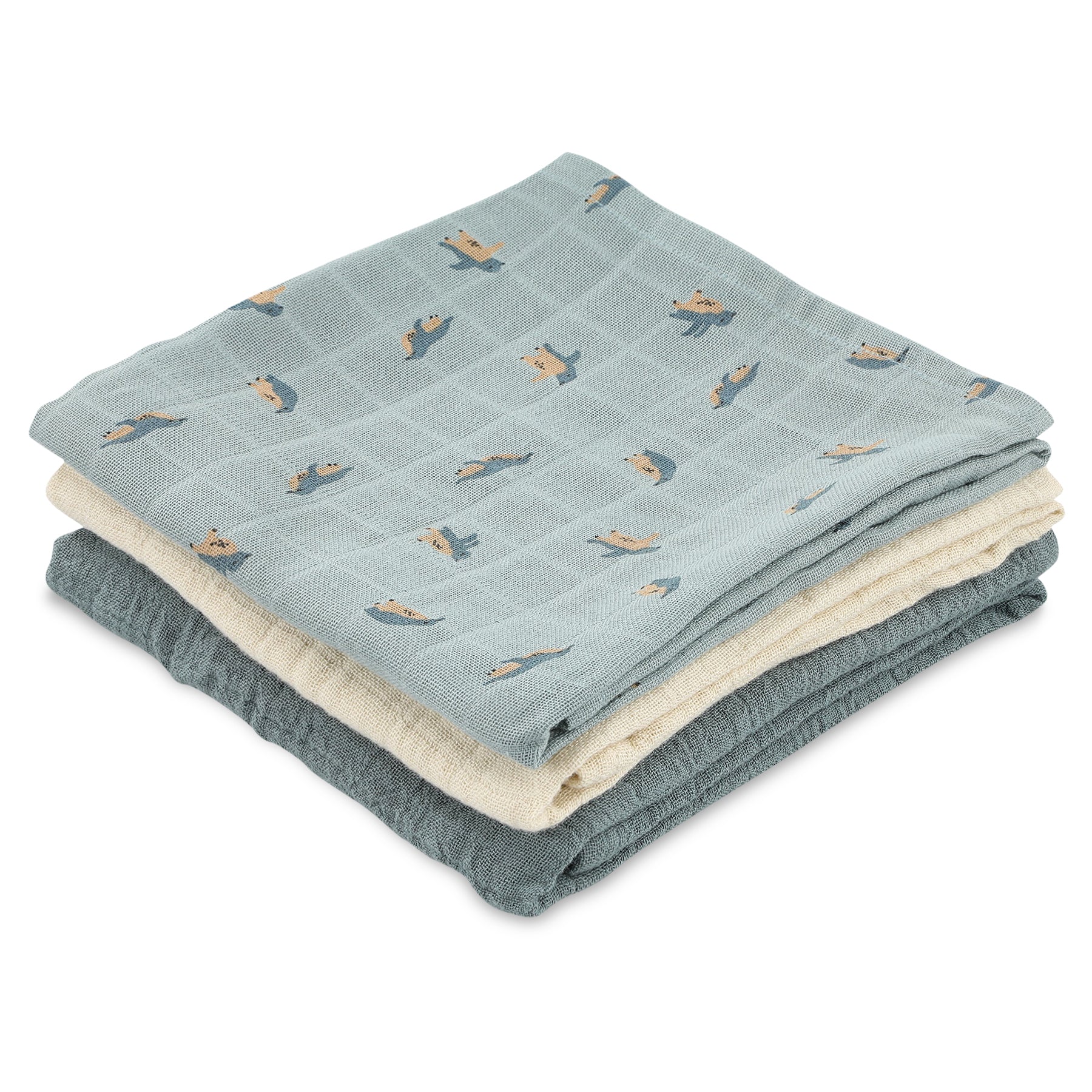 Trixie Trixie 3er-Pack Musselin-Tuch Swaddle (55x55 cm) - Verschiedene Farben