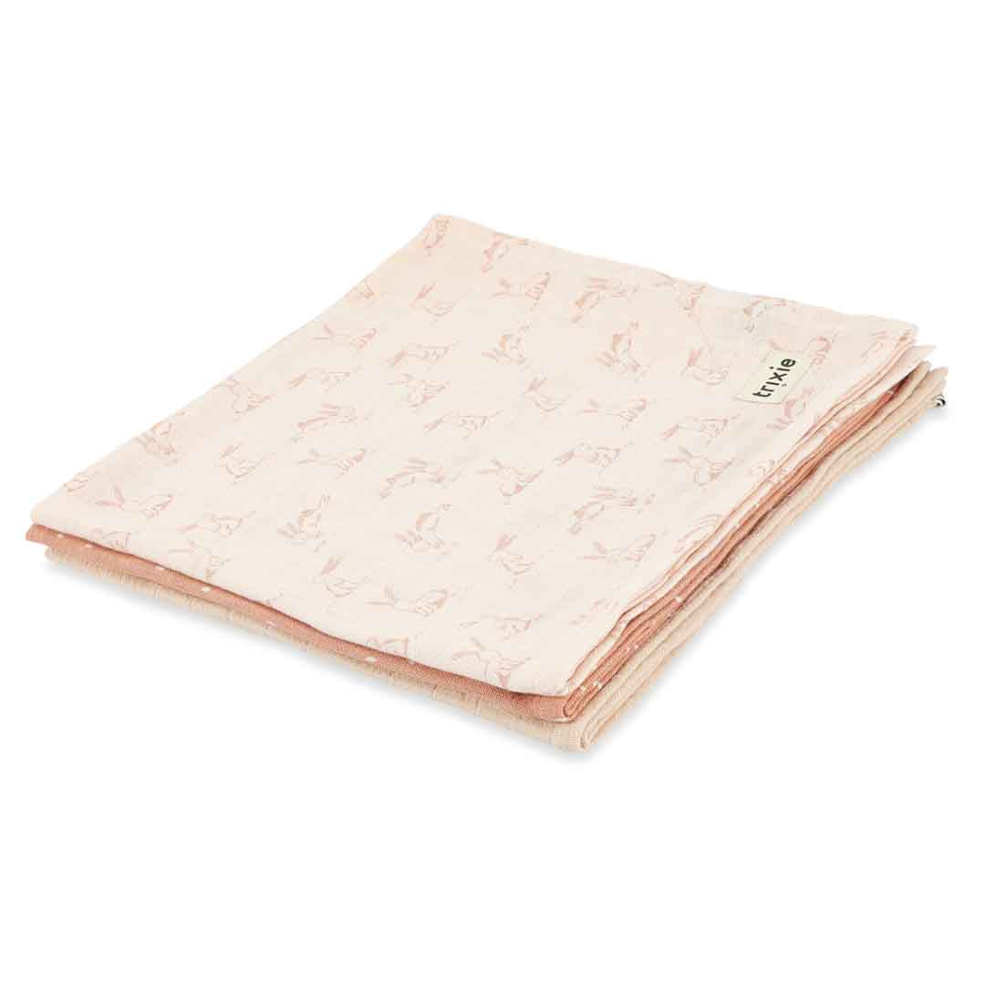 Trixie Trixie 3er-Pack Musselin-Tuch Swaddle (55x55 cm) - Verschiedene Farben