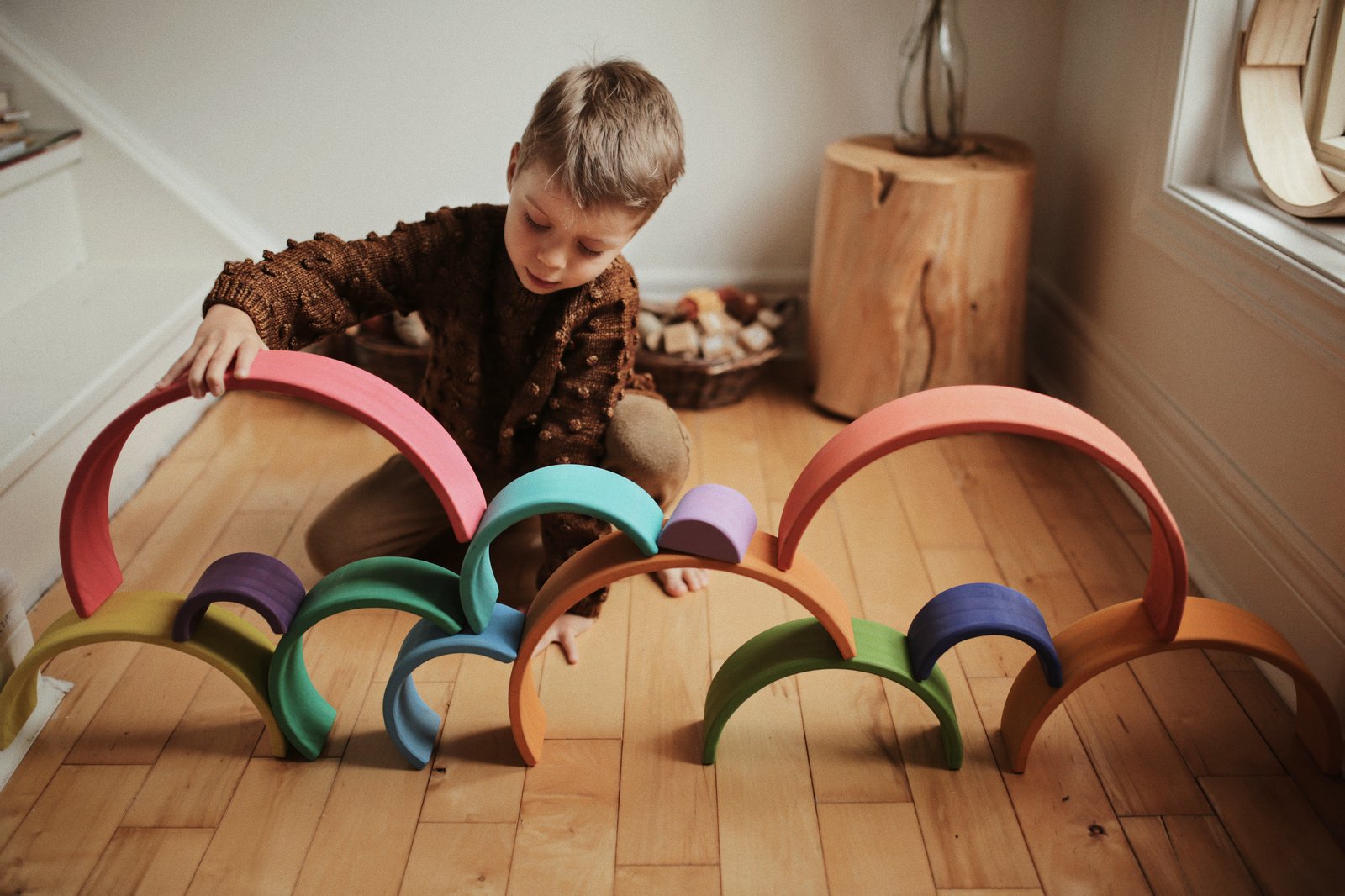 Kinderfeets Die Zauberhafte Regenbogenbogen: Handgefertigte Waldorf-Spielzeug 🌈✨