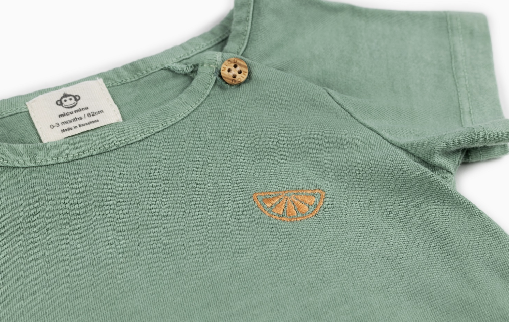 Micu Micu Orange-Mint-T-Shirt