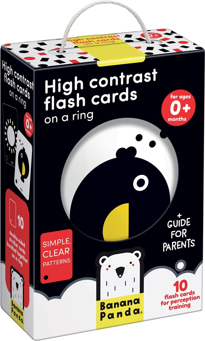 Banana Panda Banana Panda High Contrast Flash Cards on a Ring - 0 months+