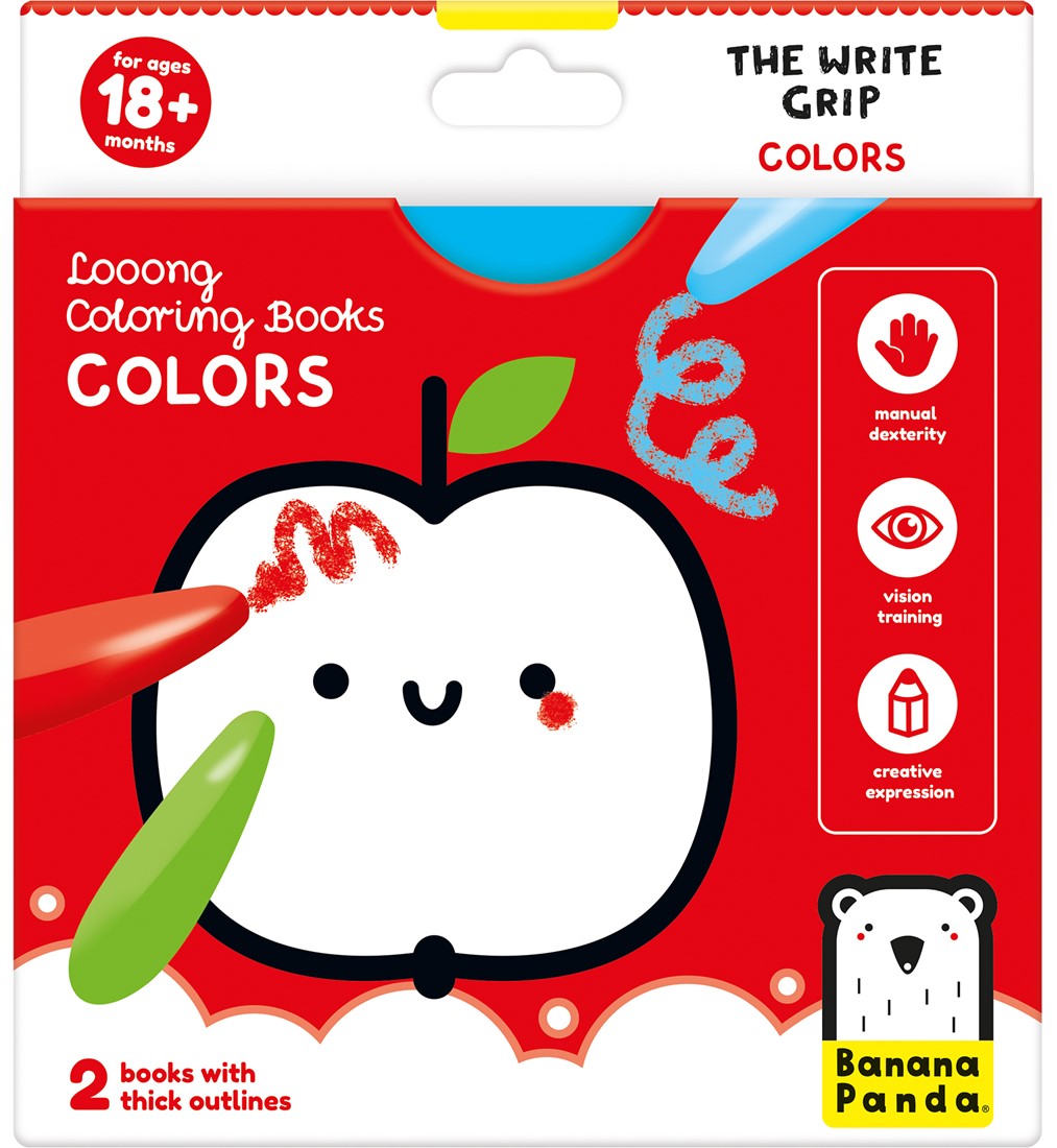 Banana Panda Banana Panda Looong Coloring Books THE WRITE GRIP - Colors