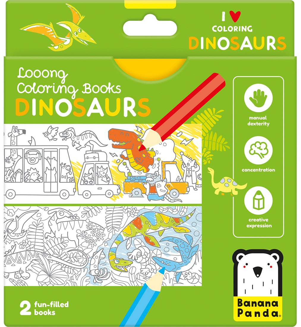 Banana Panda Banana Panda Looong Coloring Books - DINOSAURS