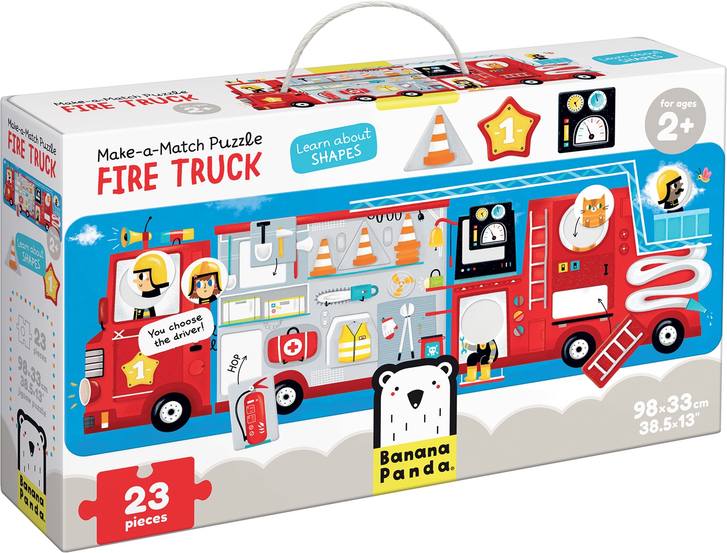 Banana Panda Banana Panda Make-a-Match Puzzle - FIRE TRUCK