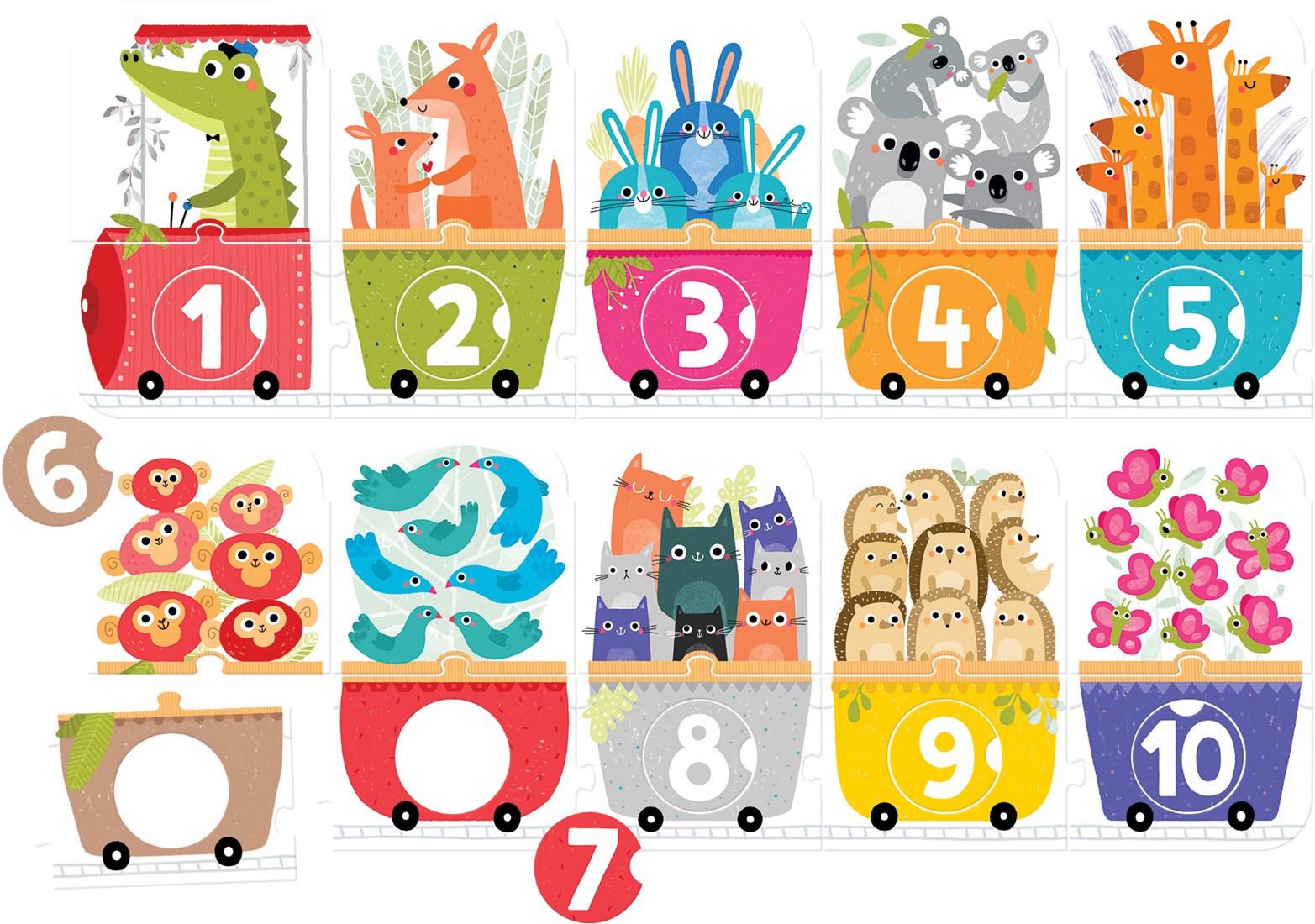 Banana Panda Banana Panda Make-a-Match Puzzle - NUMBER TRAIN