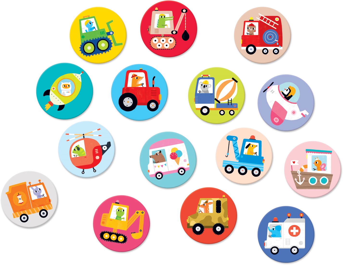 Banana Panda Banana Panda On-the-Go Memory Game - VEHICLES