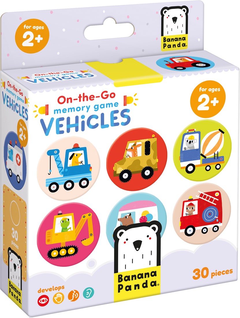 Banana Panda Banana Panda On-the-Go Memory Game - VEHICLES