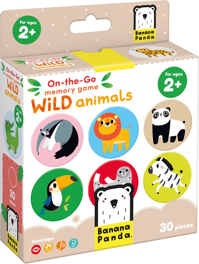 Banana Panda Banana Panda On-the-Go Memory Game - WILD ANIMALS