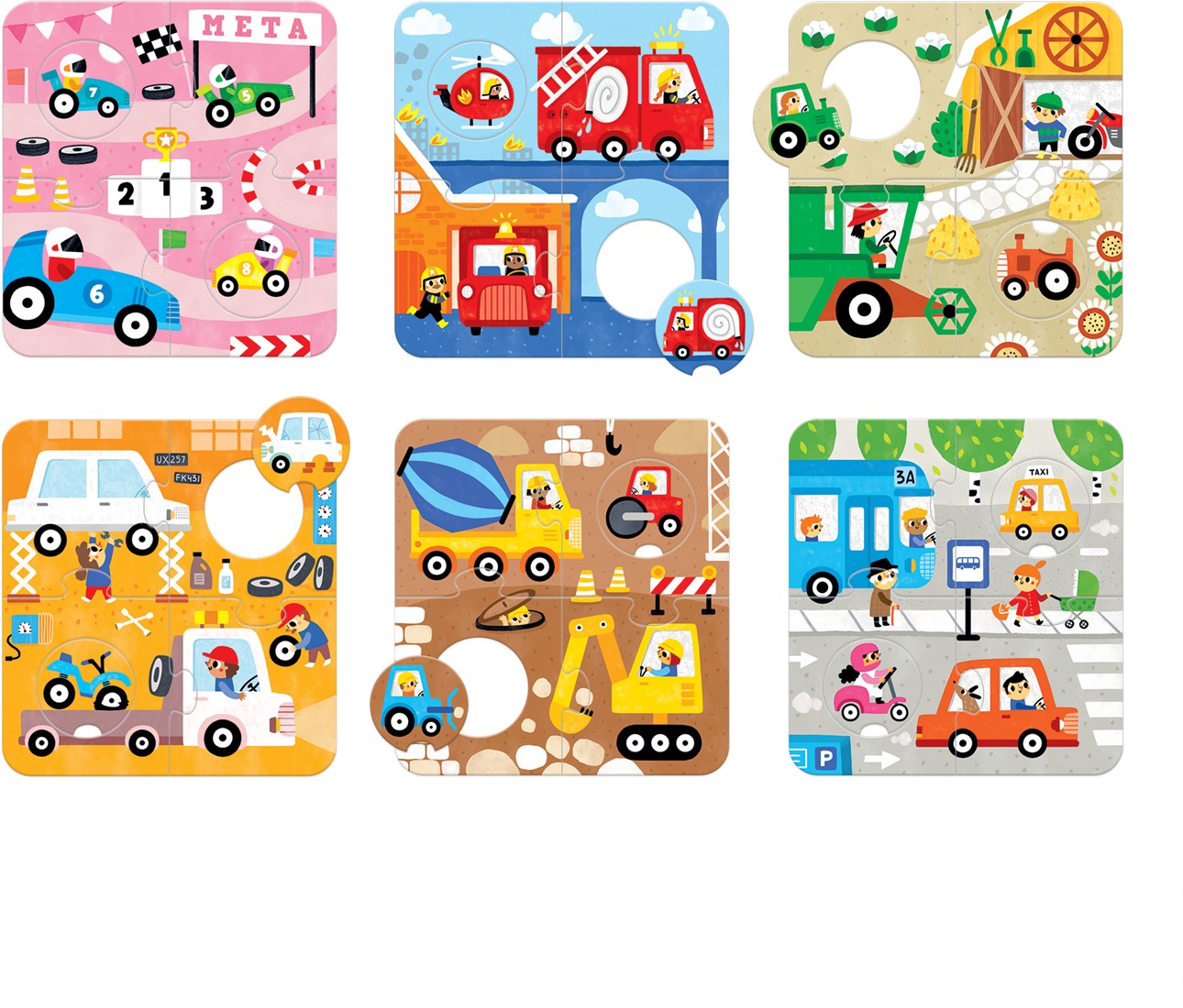 Banana Panda Banana Panda Match the Vehicles Puzzles