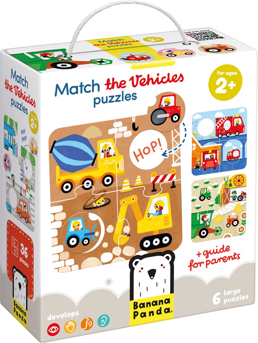 Banana Panda Banana Panda Match the Vehicles Puzzles