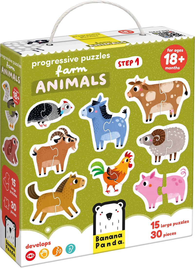 Banana Panda Banana Panda Progressive Puzzles - FARM ANIMALS