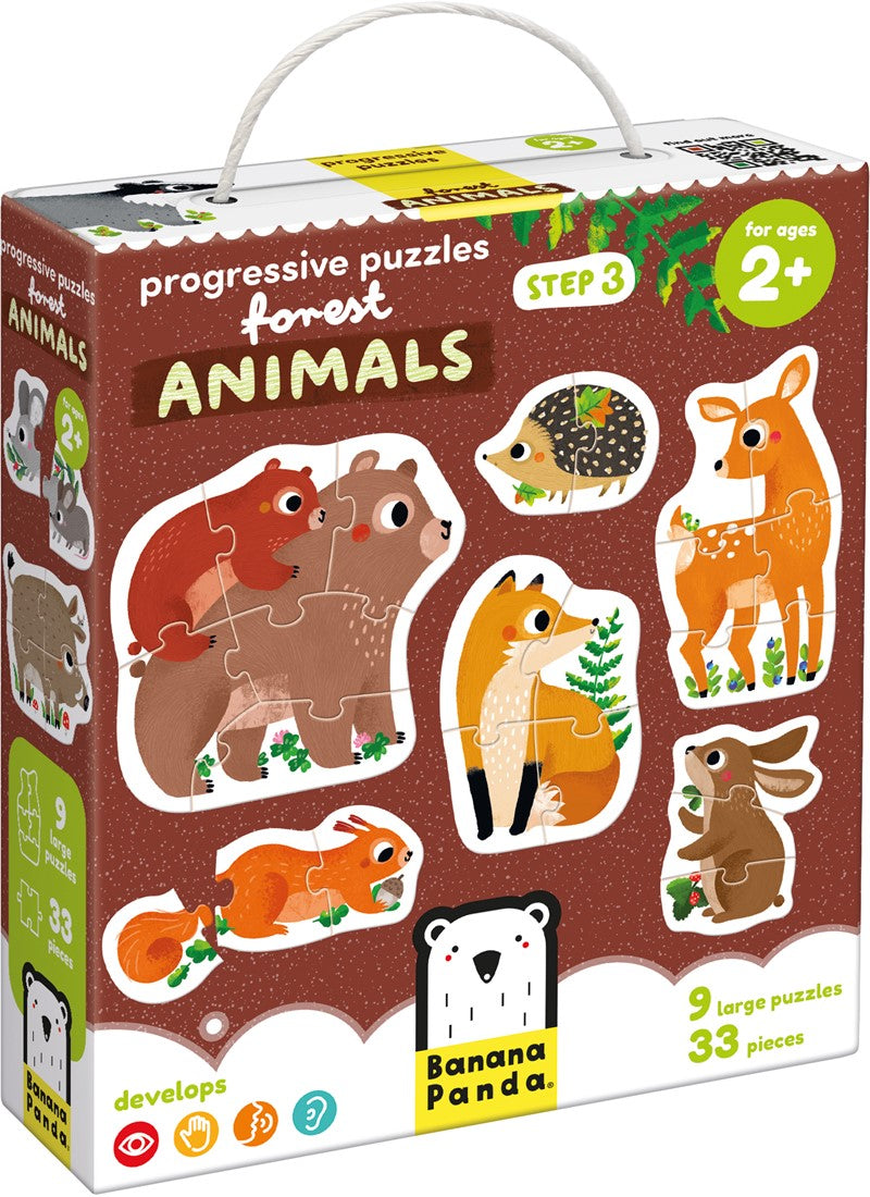 Banana Panda Banana Panda Progressive Puzzles - FOREST ANIMALS