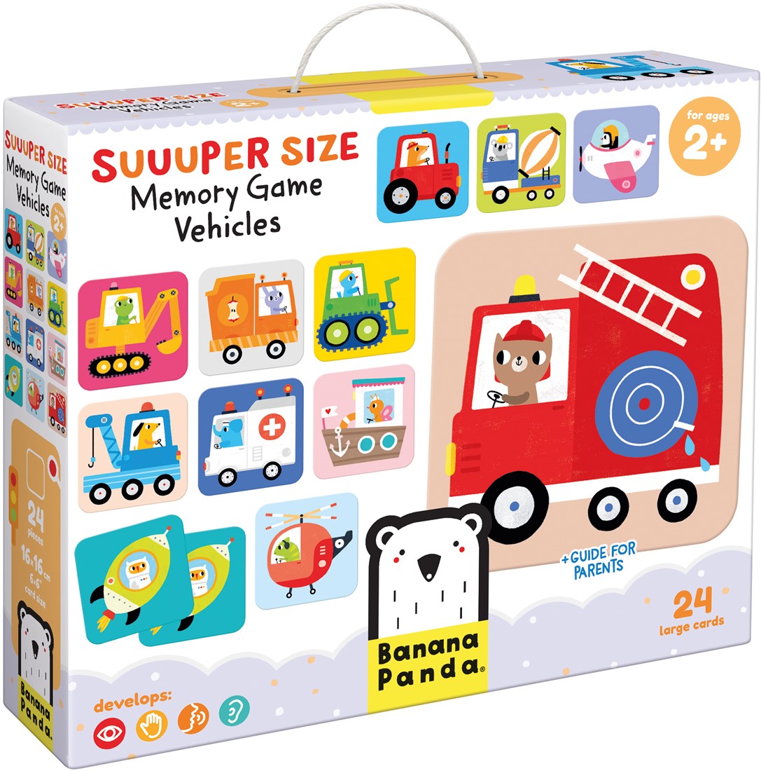 Banana Panda Banana Panda SUUUPER SIZE Memory Game - VEHICLES