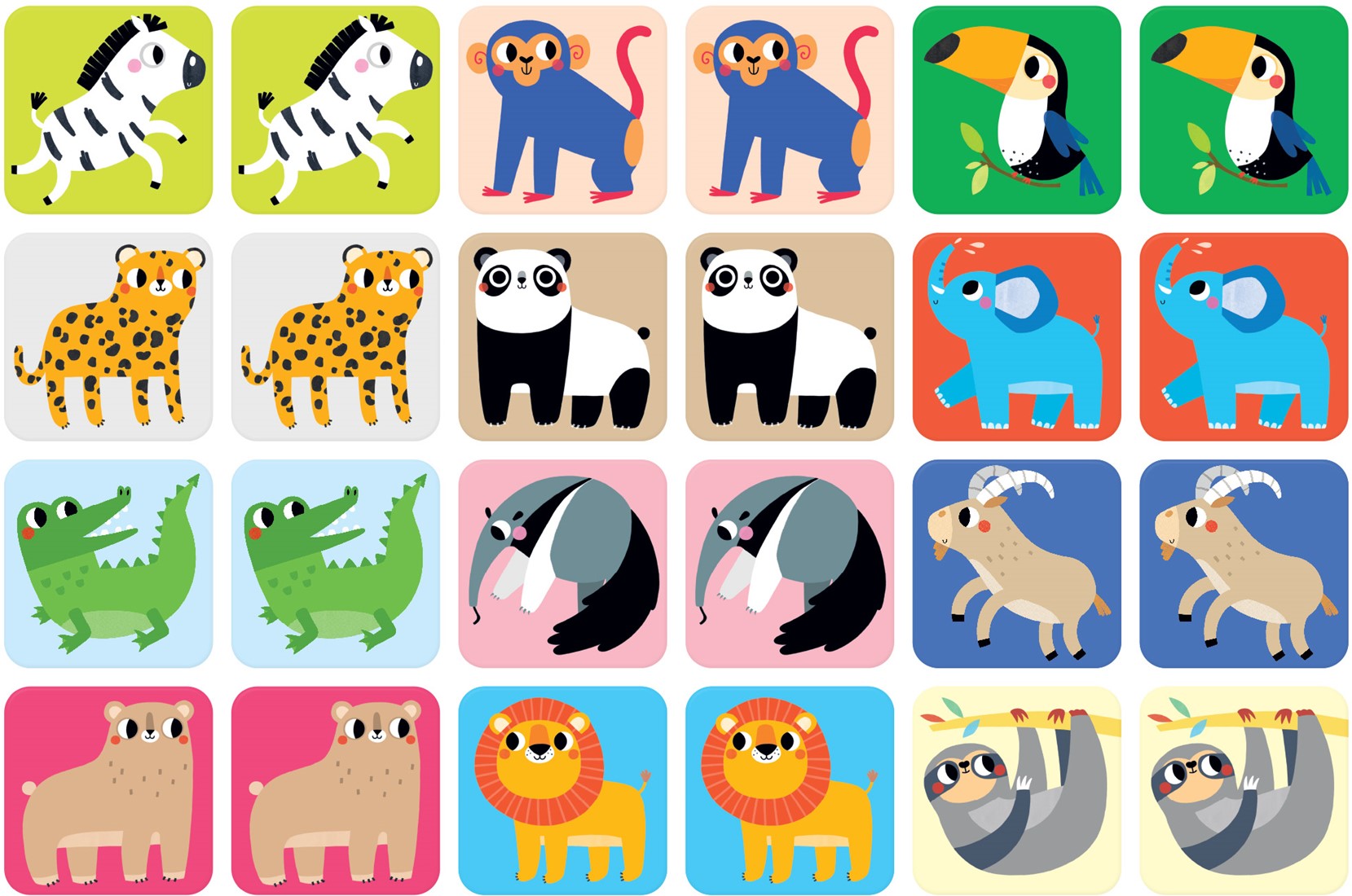 Banana Panda Banana Panda SUUUPER SIZE Memory Game - WILD ANIMALS