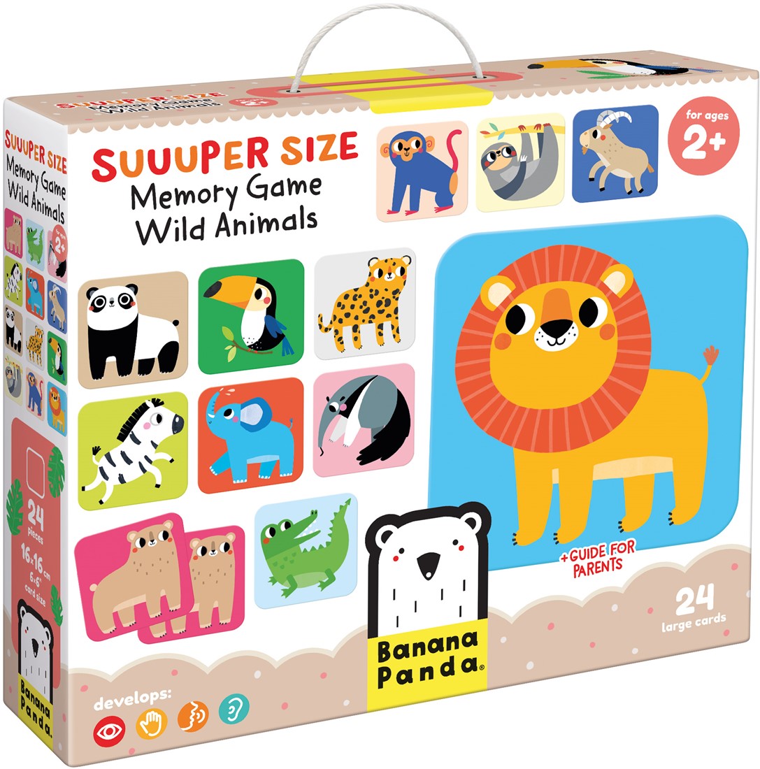 Banana Panda Banana Panda SUUUPER SIZE Memory Game - WILD ANIMALS