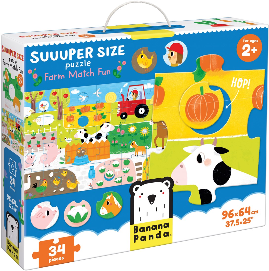 Banana Panda Banana Panda SUUUPER SIZE Puzzles - Farm Match Fun