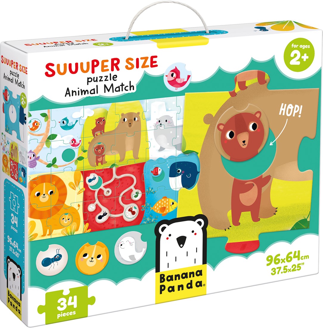 Banana Panda Banana Panda SUUUPER SIZE Puzzles - Animal Match