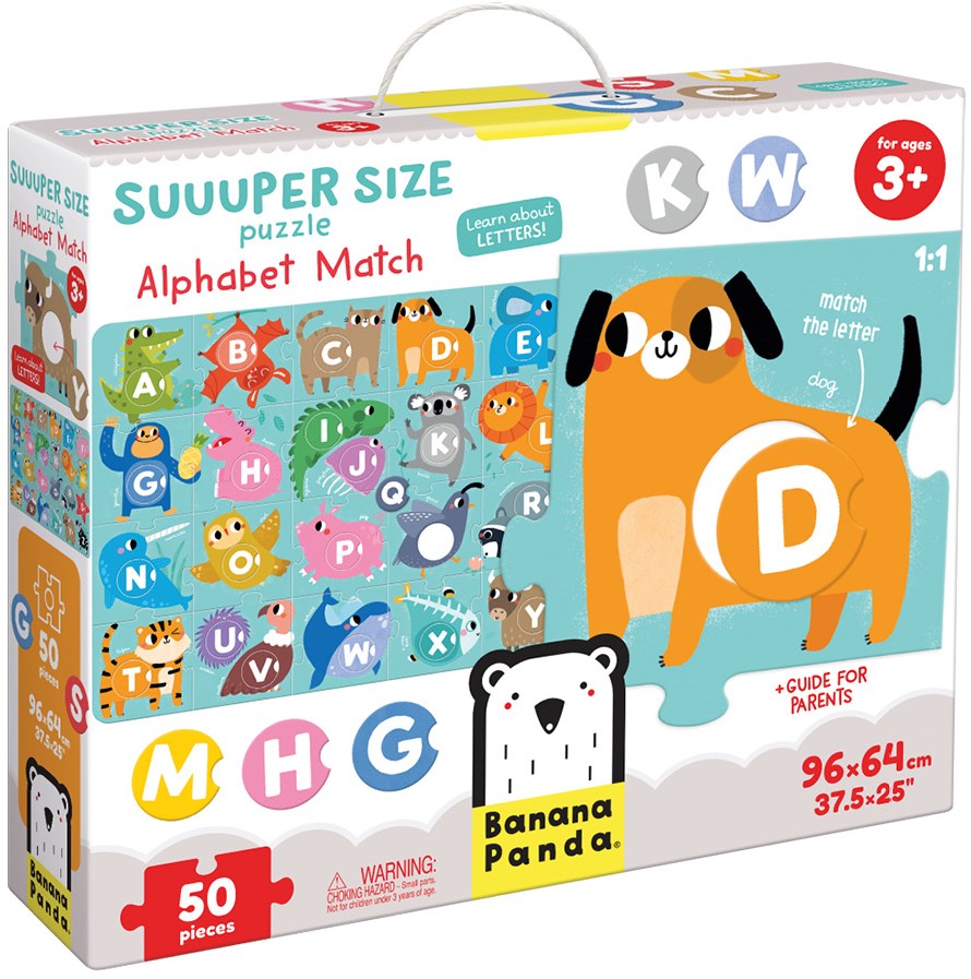 Banana Panda Banana Panda SUUUPER SIZE Puzzles - Alphabet Match