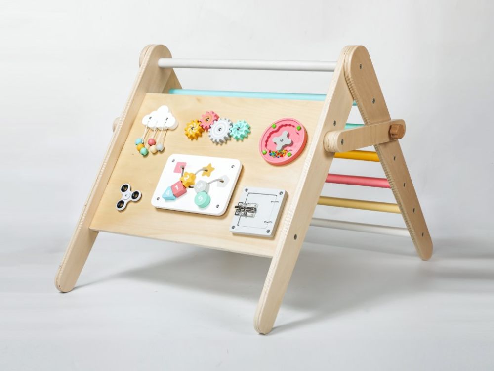 ELIS DESIGN EliNeli 3in1 Pikler Triangle with 2in1 Activity Board