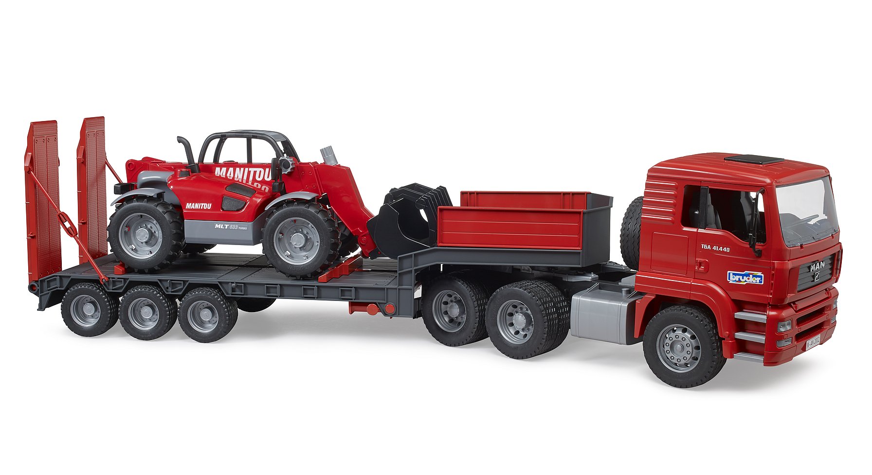 bruder bruder MAN TGA Tieflader mit Manitou MLT633