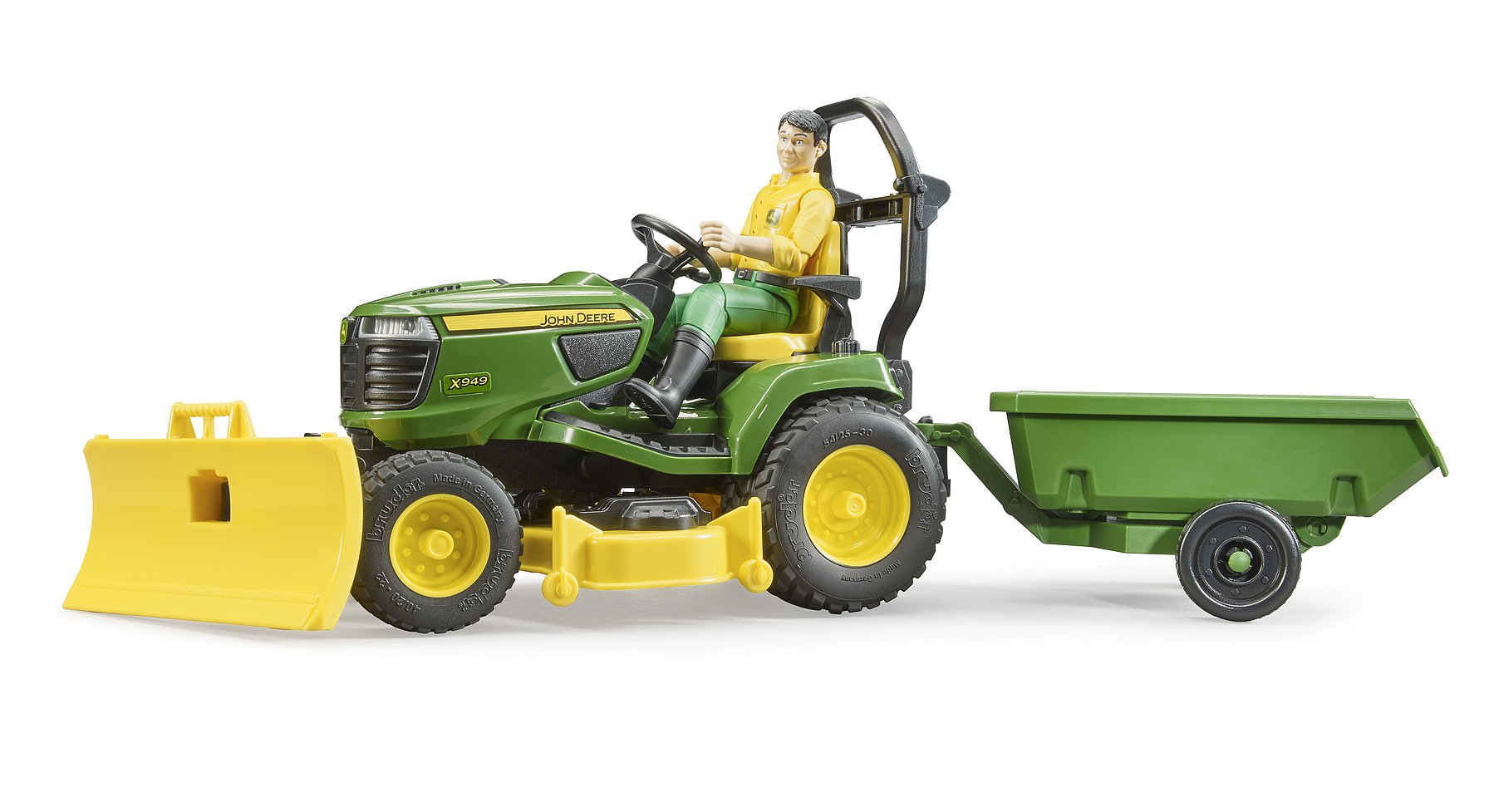 bruder bruder BWorld John Deere Rasentraktor mit Anhänger